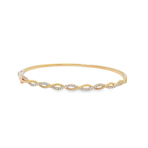 Twist Bangle Bracelet | 14k Yellow