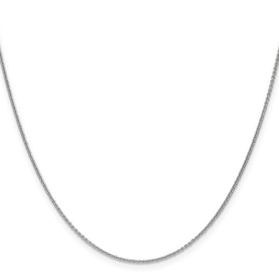 White Polished 18 Karat 1.15Mm Cable Chain Length 18