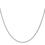 White Polished 18 Karat 1.15Mm Cable Chain Length 18