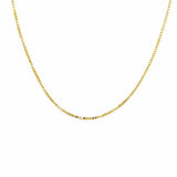 Yellow 14 Karat .75Mm Solid Box Chain Chain Length 18