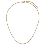 Yellow 14 Karat 1Mm Adjustable Diamond Cut Spiga Chain Length 18 (16+2)