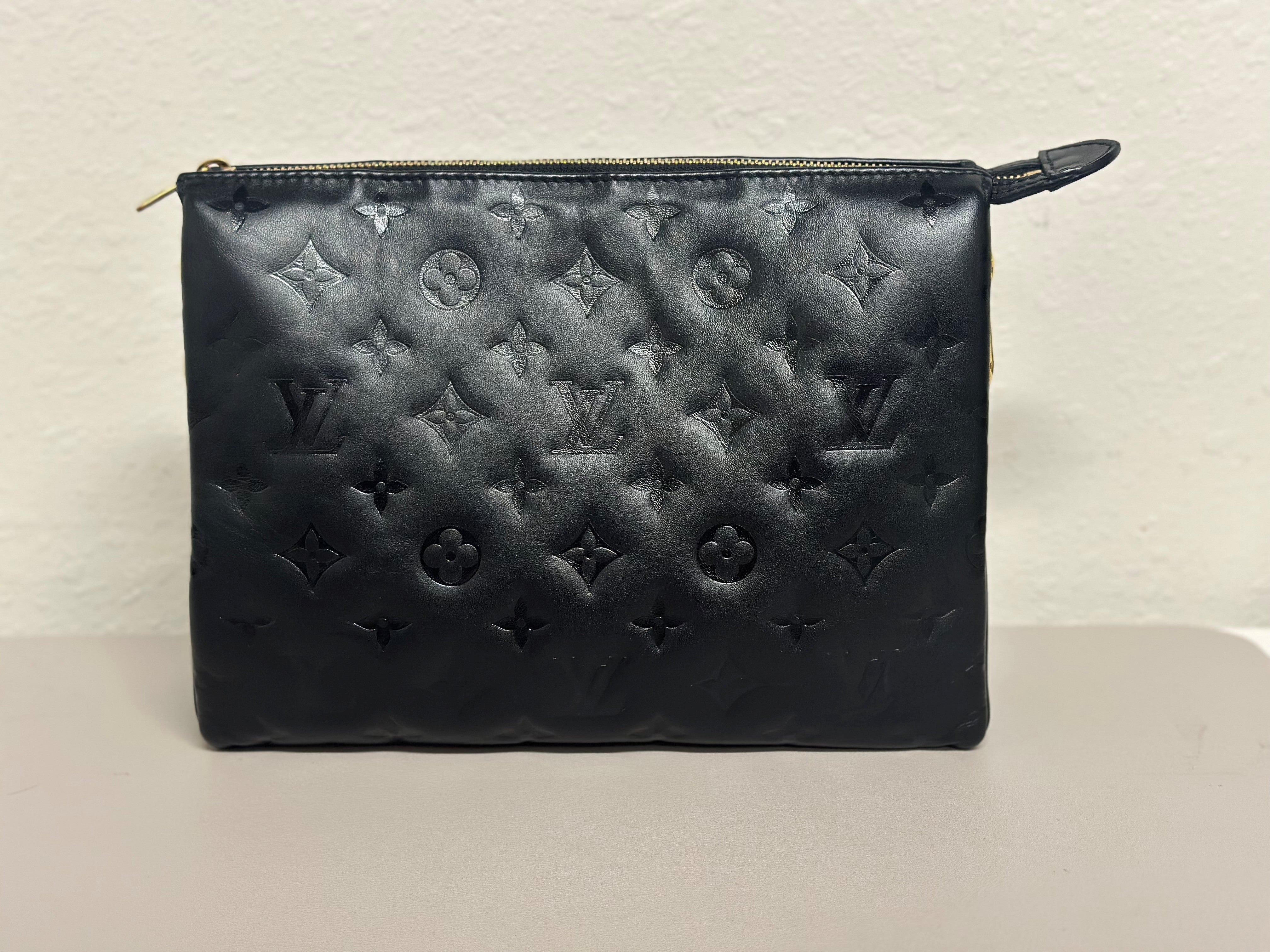 Louis Vuitton Coussin Black PM, Chain Strap and Guitar Strap with LV D