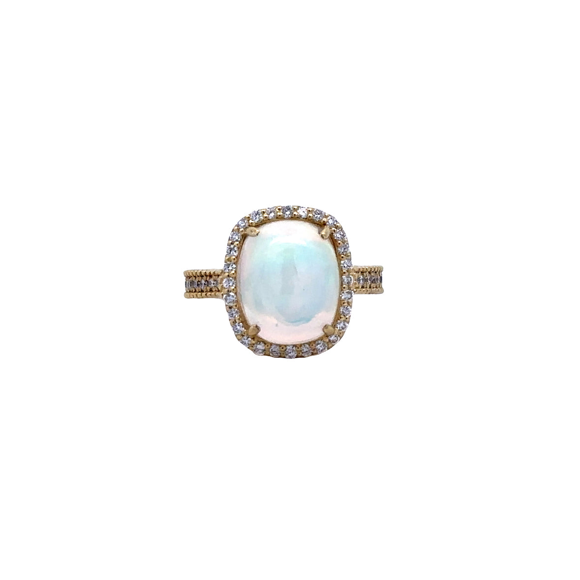 Halo Fashion Ring | 14k Yellow (3.56ct Opal)