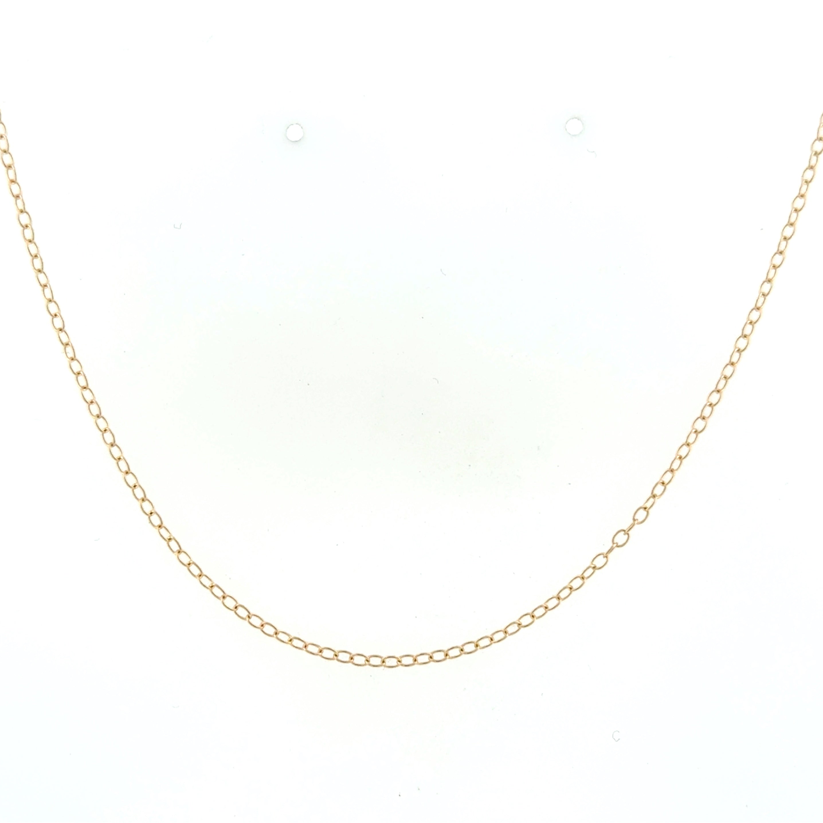 14ky Gold 1.4mm Light Round Cable Chain