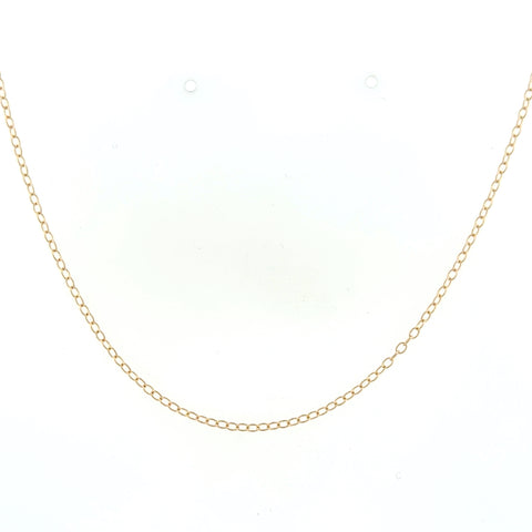 14ky Gold 1.4mm Light Round Cable Chain