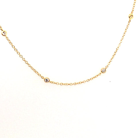 Diamond-By-The-Inch Necklace | 18k Yellow