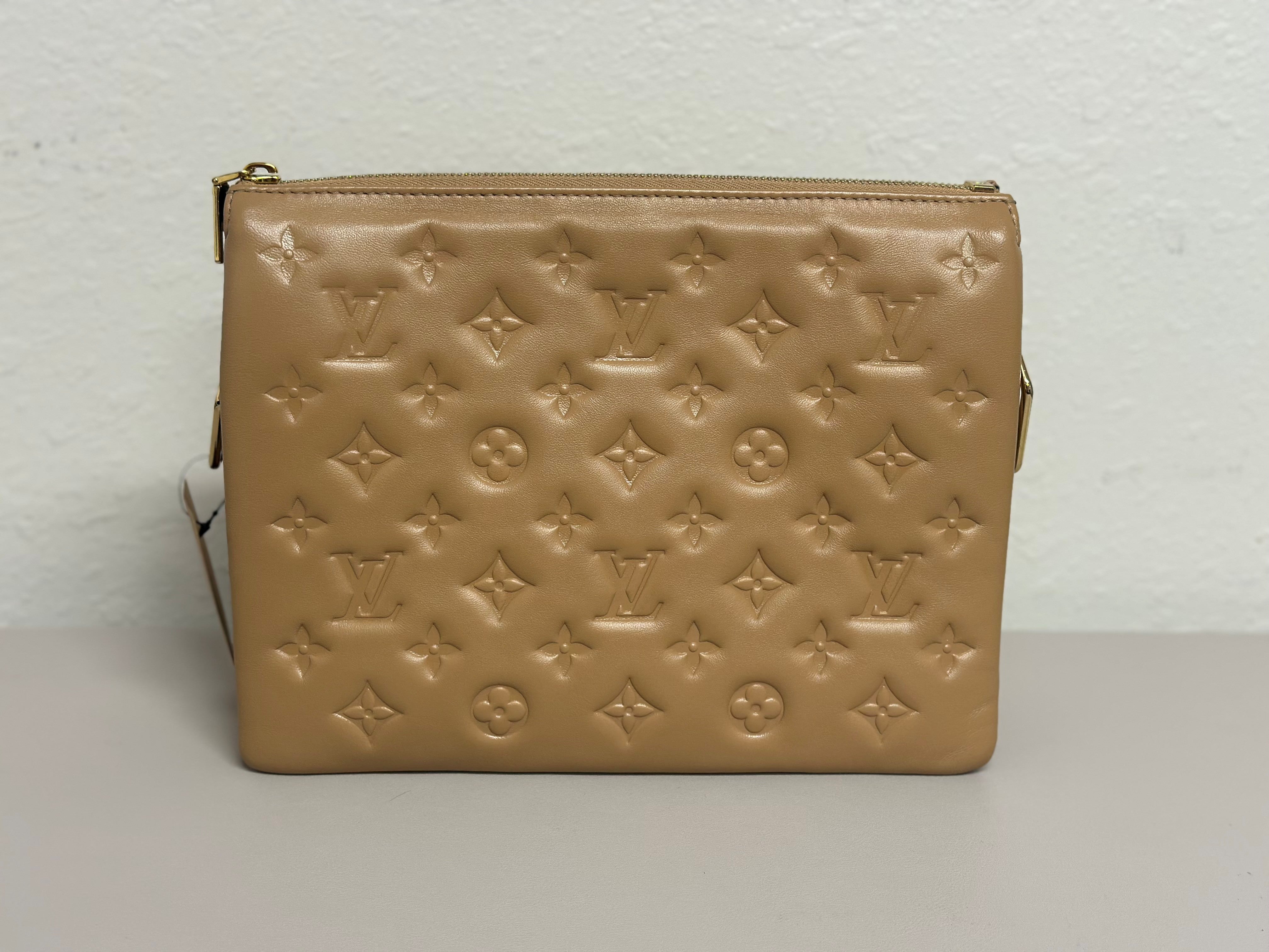 Louis Vuitton Coussin Beige PM, Chain Strap and Guitar Strap with LV D