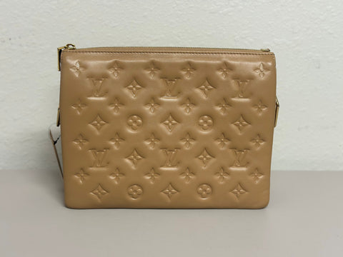 Louis Vuitton Coussin Beige PM, Chain Strap and Guitar Strap with LV D