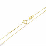 Yellow 14 Karat .55Mm Solid Box Chain Chain Length 18