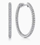 Classic Hoop Earrings | White Sterling