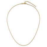 Leslie's 14K 1mm Box 18+1in+1in Adjustable Chain