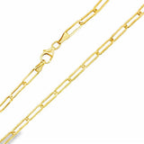 Yellow 14 Karat 3.15Mm Paperclip Chain Length 20