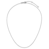 White 14 Karat .8Mm Round Cable Chain Length 18 (16+2)