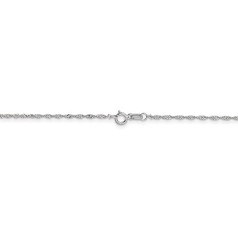 1Mm Sparkle Singapore Chain | 10k White