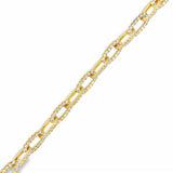 18 Karat Yellow Gold,  Link Fashion Bracelet, 3.07ctw Round Brilliant Cut Diamonds