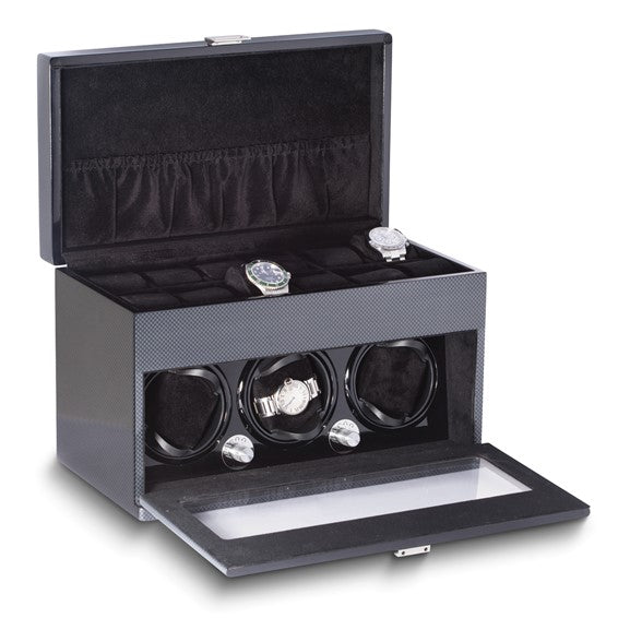 High Gloss Lacquered Carbon Fiber Watch Winder