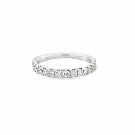 14 Karat White Gold Wedding Ring with .50ctw Round Brilliant Cut Diamonds