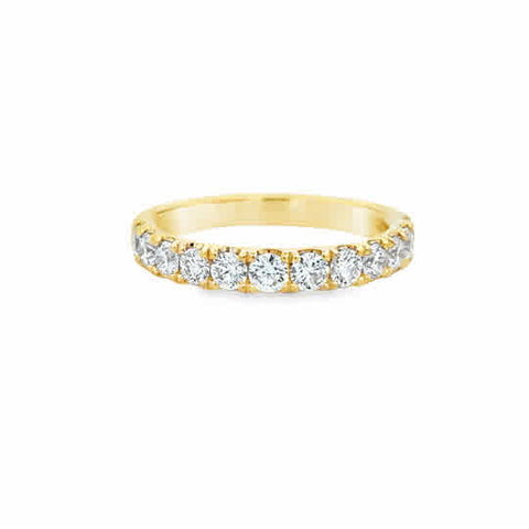 14 Karat Yellow Gold Wedding Ring with 1.00ctw Round Brilliant Cut Diamonds