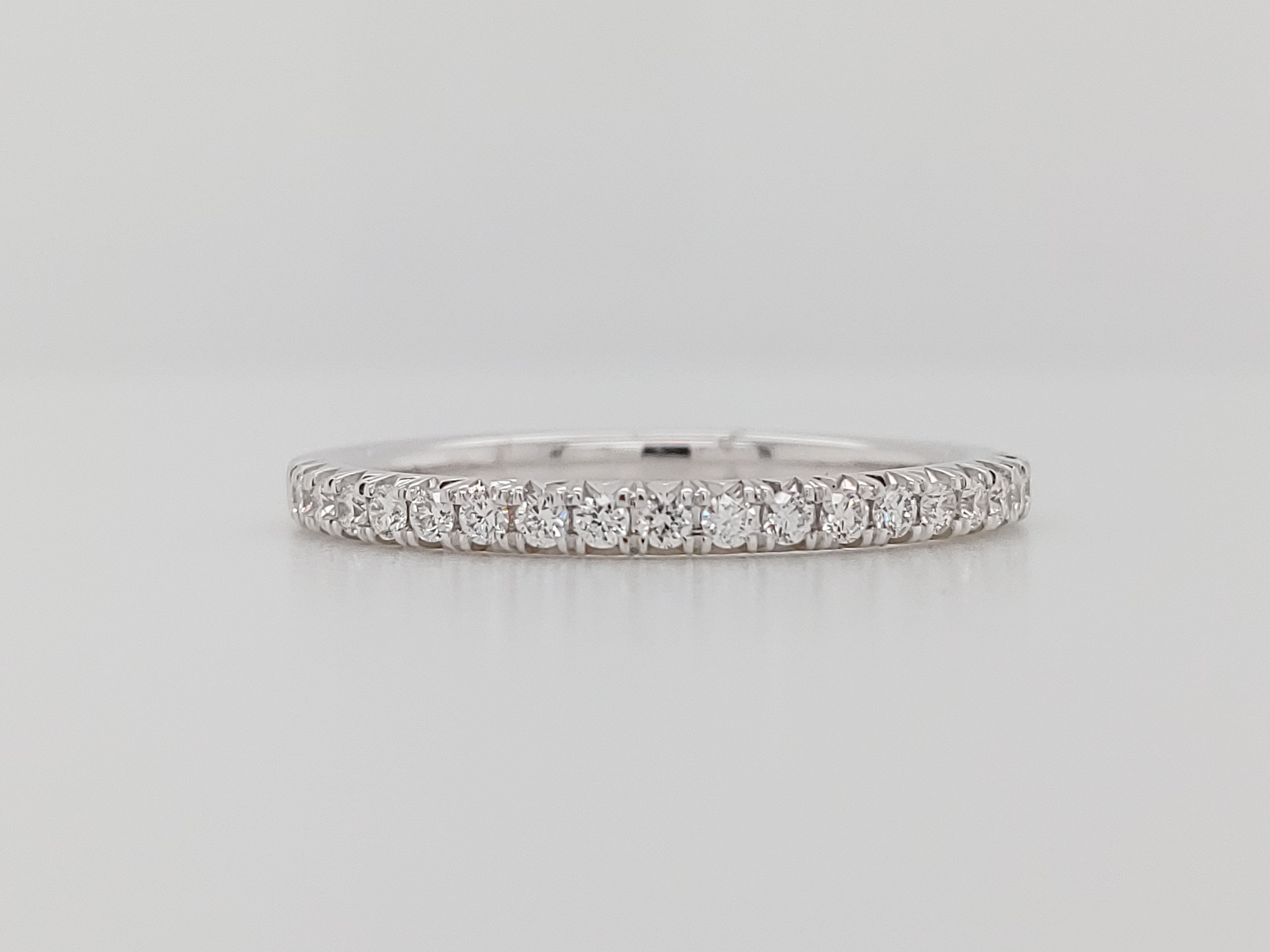 Lady's White 18 Karat Eternity Wedding Band With 40=0.48Tw Round G/H V