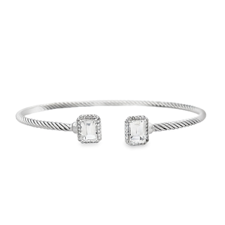 Halo Cuff Bracelet | White Sterling