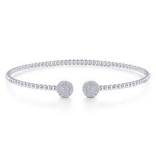 Bujukan Bead Split Cuff Bracelet | 14k White