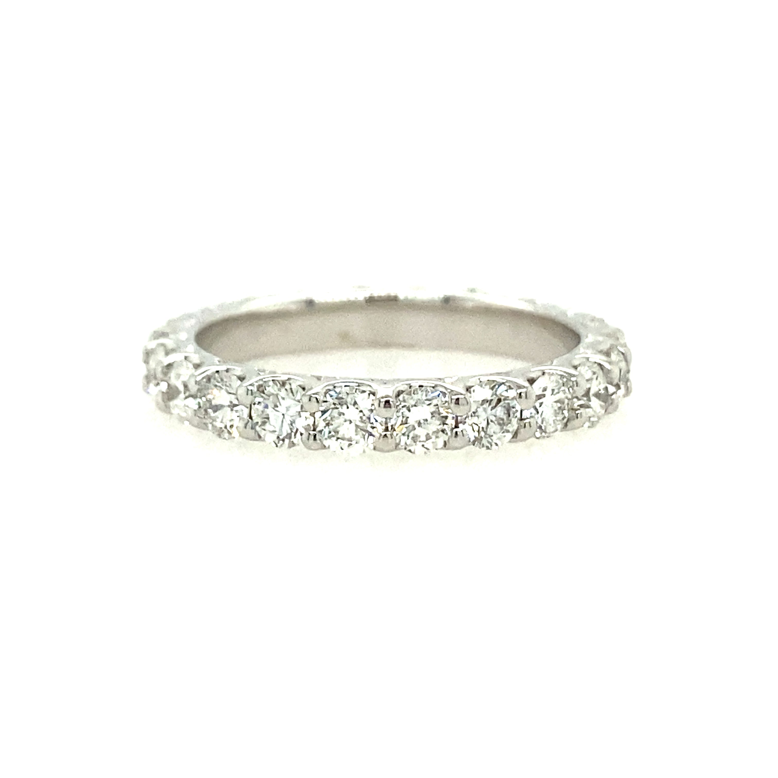 Prong Set Eternity Anniversary Ring | 14k White