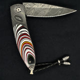 Muscle with Fordite Scales Knife