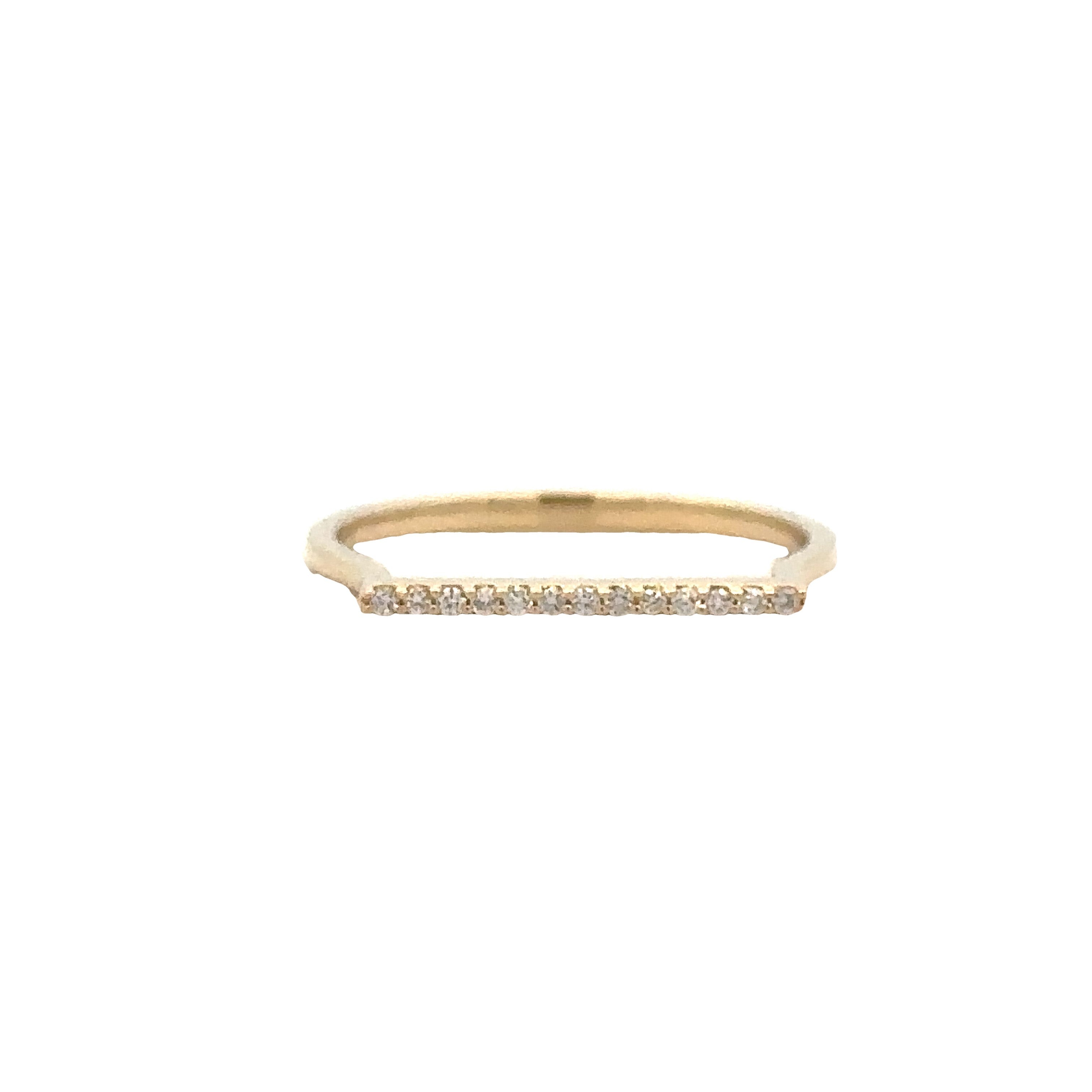 Single Bar Stackable Fashion Ring | 14k Yellow