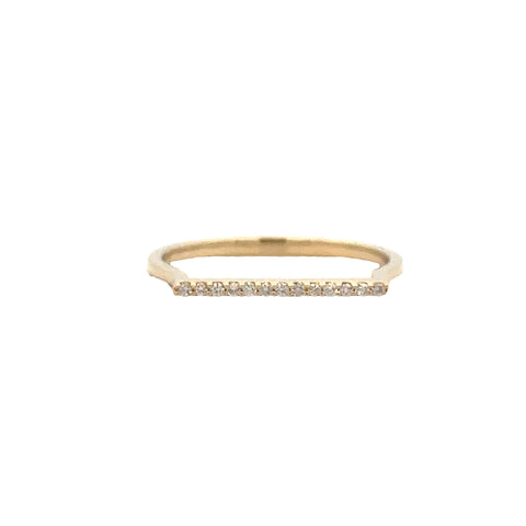 Single Bar Stackable Fashion Ring | 14k Yellow