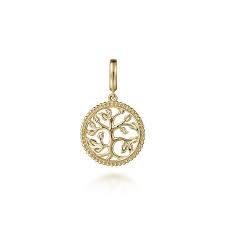 Bujukan Tree Of Life Medallion Charm | 14k Yellow