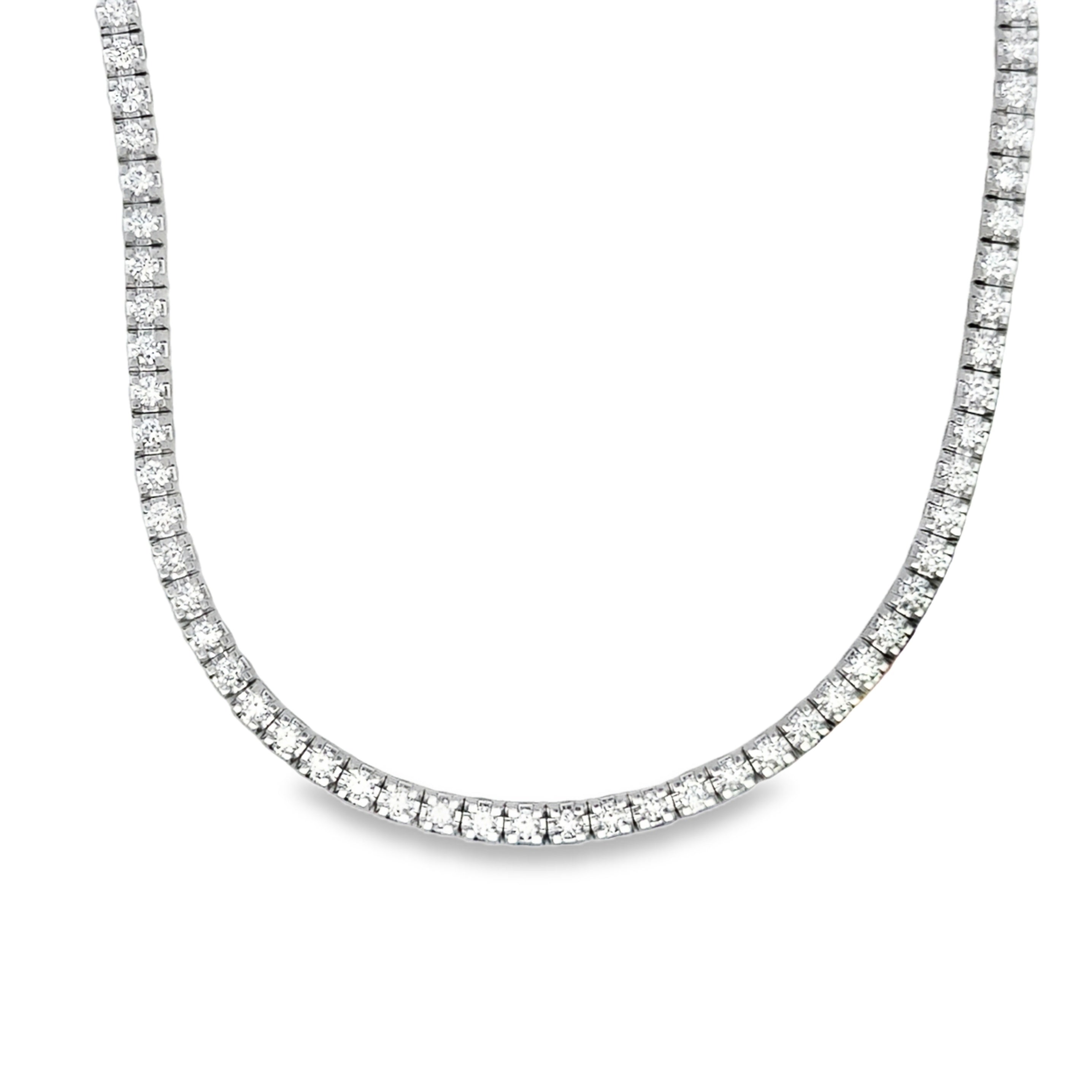 Lady's White 14 Karat Opera Length Necklace Length  With 5.00ctw G/H SI1