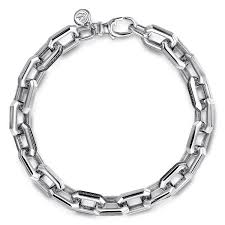 Link Chain Bracelet | White Sterling Silver