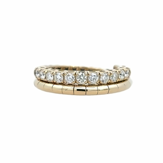 Flexible Two Row Fashion Ring | 14k Yellow