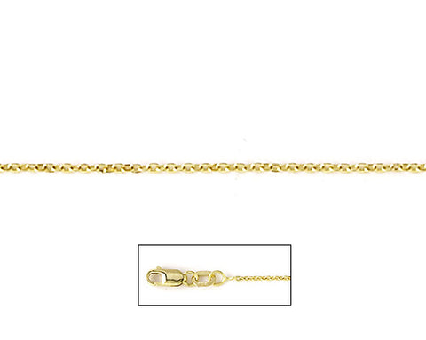 Yellow 14 Karat Anchor Chain Length 20