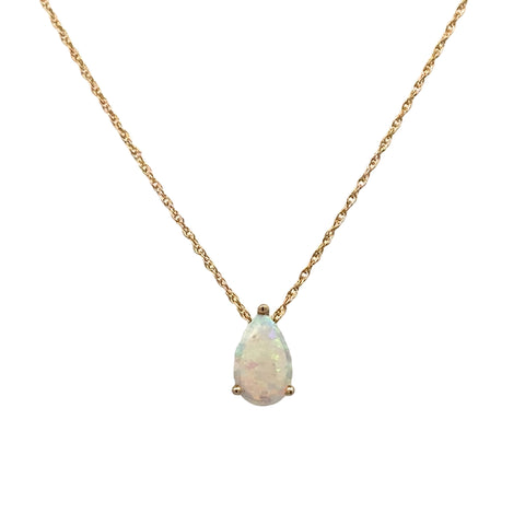 Solitaire Necklace | 14k Yellow