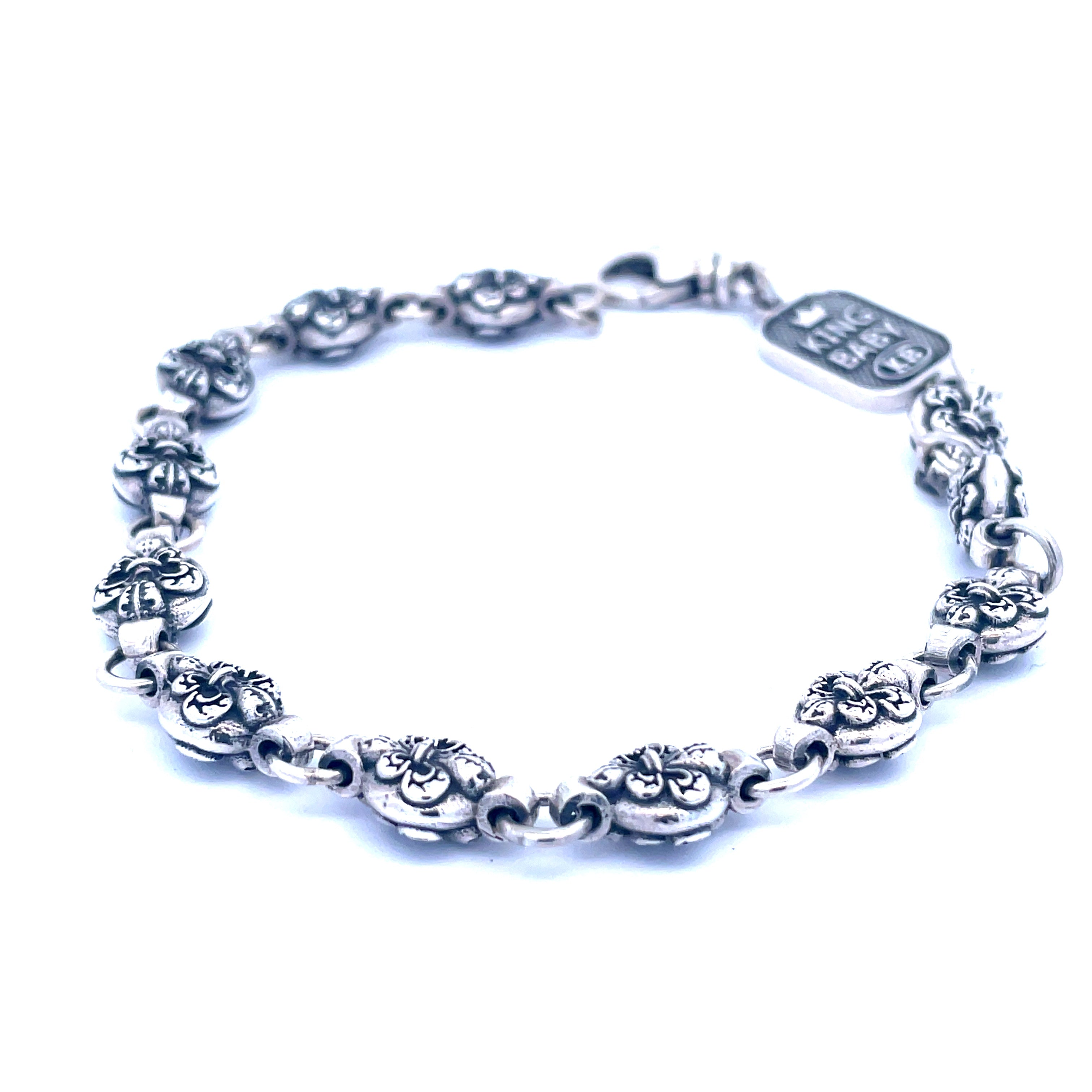 Fleur De Lis Bracelet | White Sterling Silver