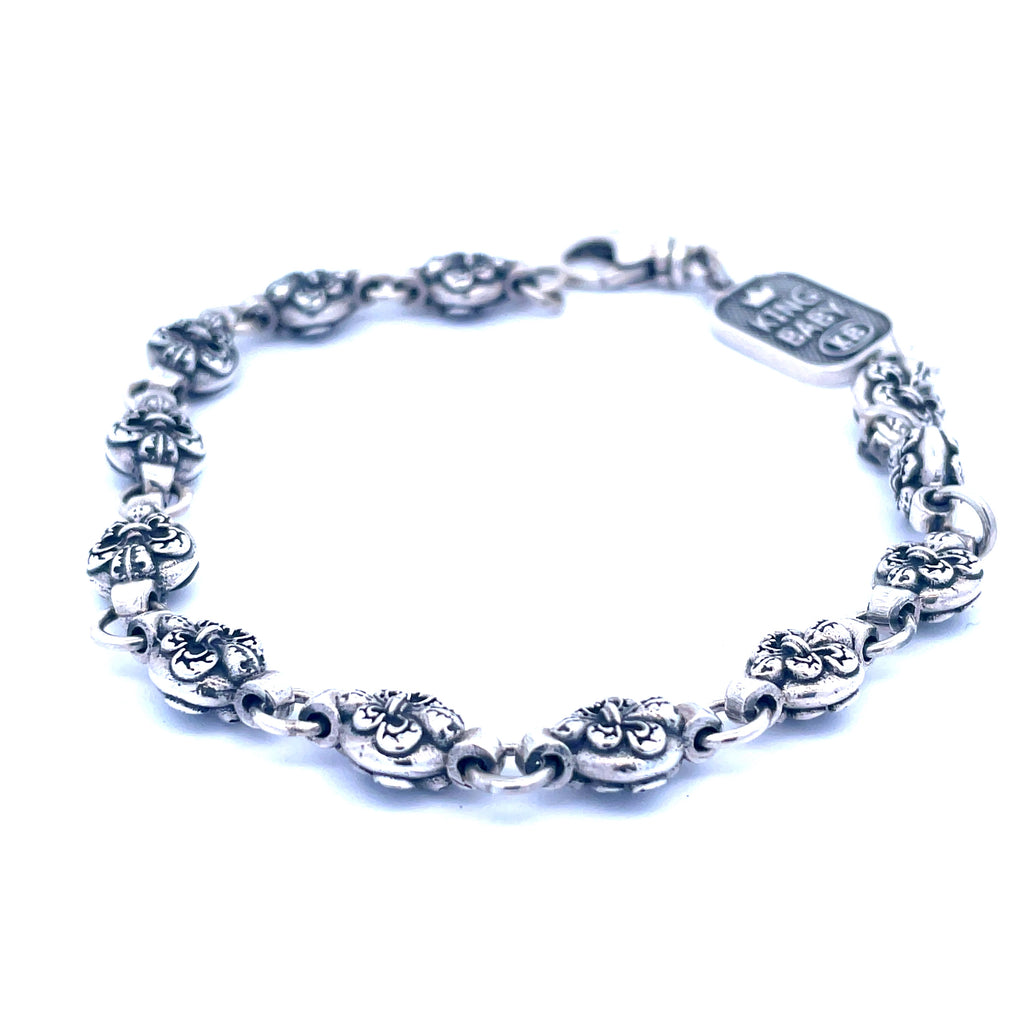 Fleur De Lis Bracelet | White Sterling Silver