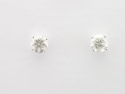 Prong Studs Earrings | 14k White