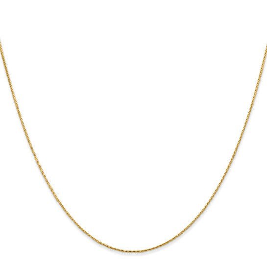 14K .8mm D/C Wheat Chain 20"