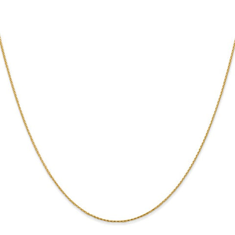 14K .8mm D/C Wheat Chain 20"