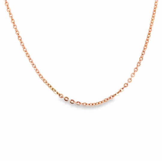 Rose 14 Karat Cable Link Chain Length 18