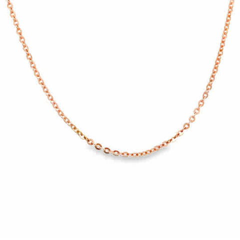 Rose 14 Karat Cable Link Chain Length 18